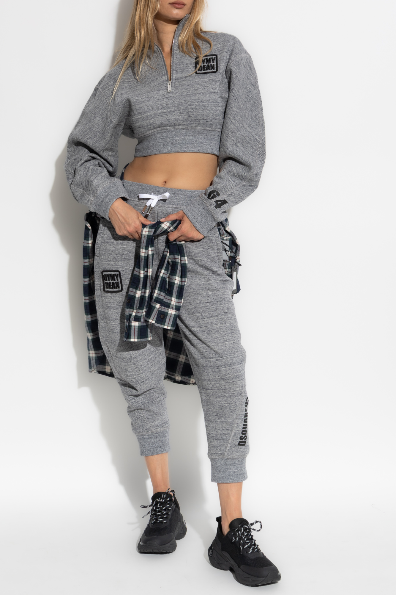 VIP【関税送料無料】希少 DSQUARED2 GREY COTTON SWEATSHIRT Dsquared2 - Grey Cotton Sweatshirt | Childrensalon Outlet